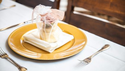 white tissue paper on white ceramic plate